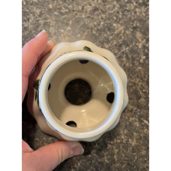 Yankee Candle Small Candle Shade and Plate Set Holly Design Great Condition - Picture 9 of 10